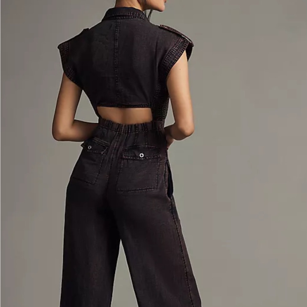 Anthropologie Soft Denim Jumpsuit